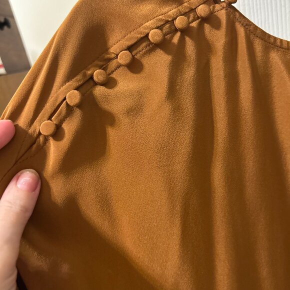 Sezane Emmy blouse in caramel - Picture 2 of 8
